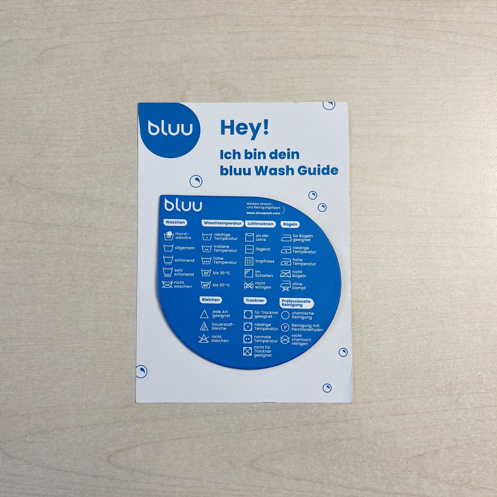bluu Wash Guide – Magnet mit Waschsymbolen - Anania's Shop