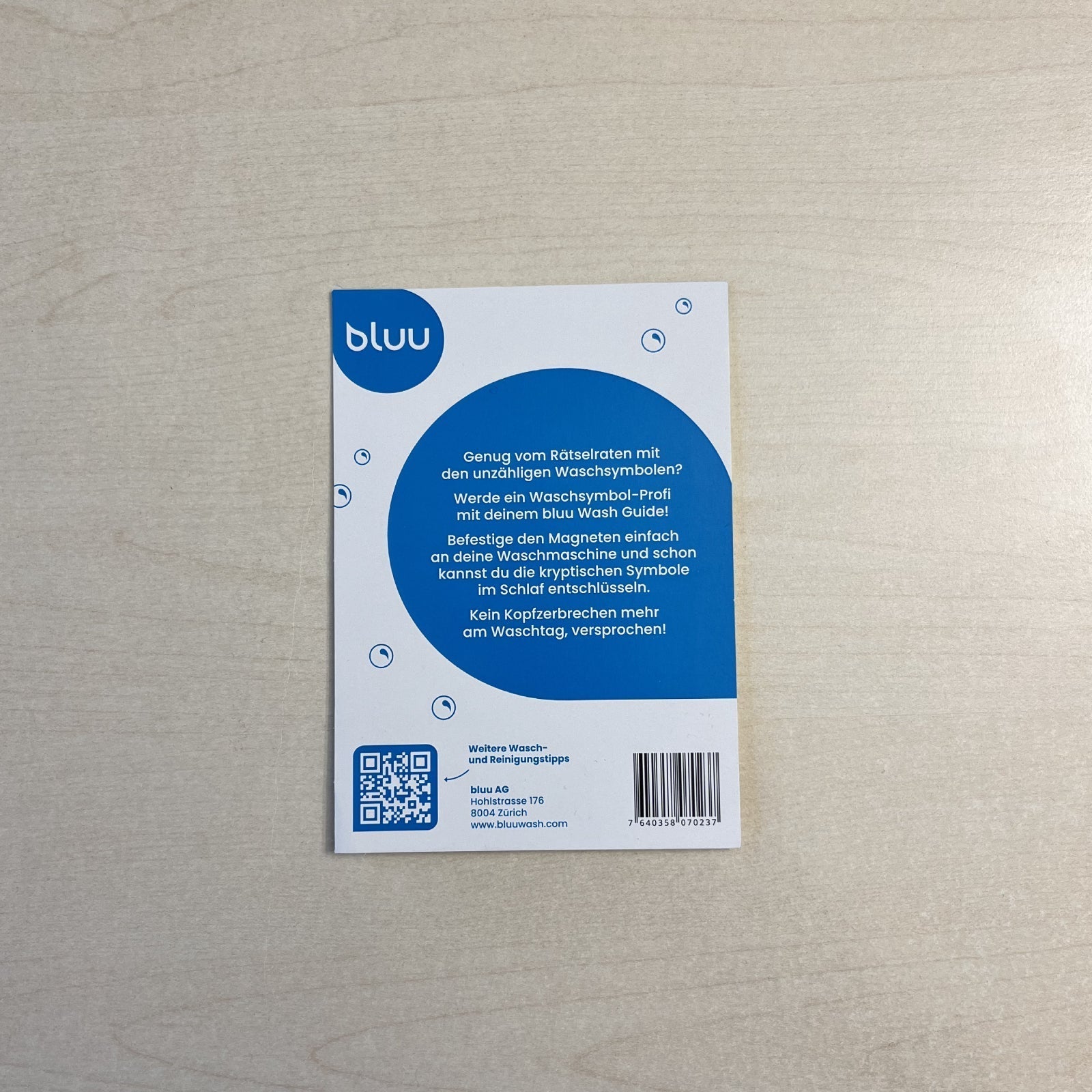 bluu Wash Guide – Magnet mit Waschsymbolen - Anania's Shop