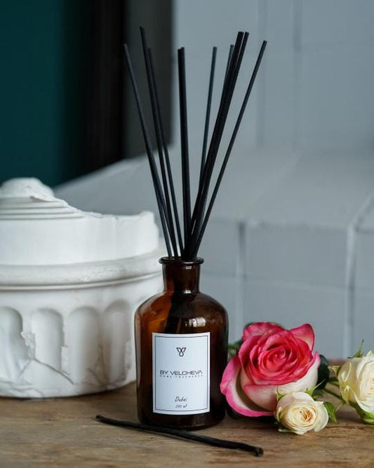 By Velcheva Raumduft Mikado Dubai – 125 ml, Damaszener Rose, Oud & Vanille - Anania's Shop