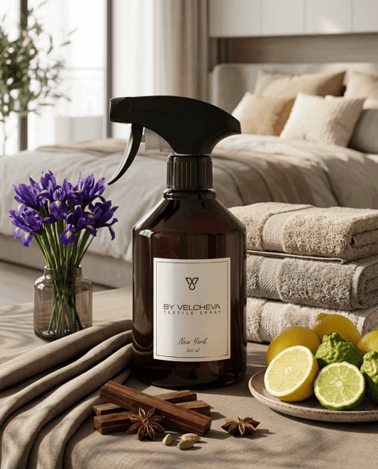 By Velcheva Textilspray New York – 500 ml, Zitrus, Iris & Moschus - Anania's Shop