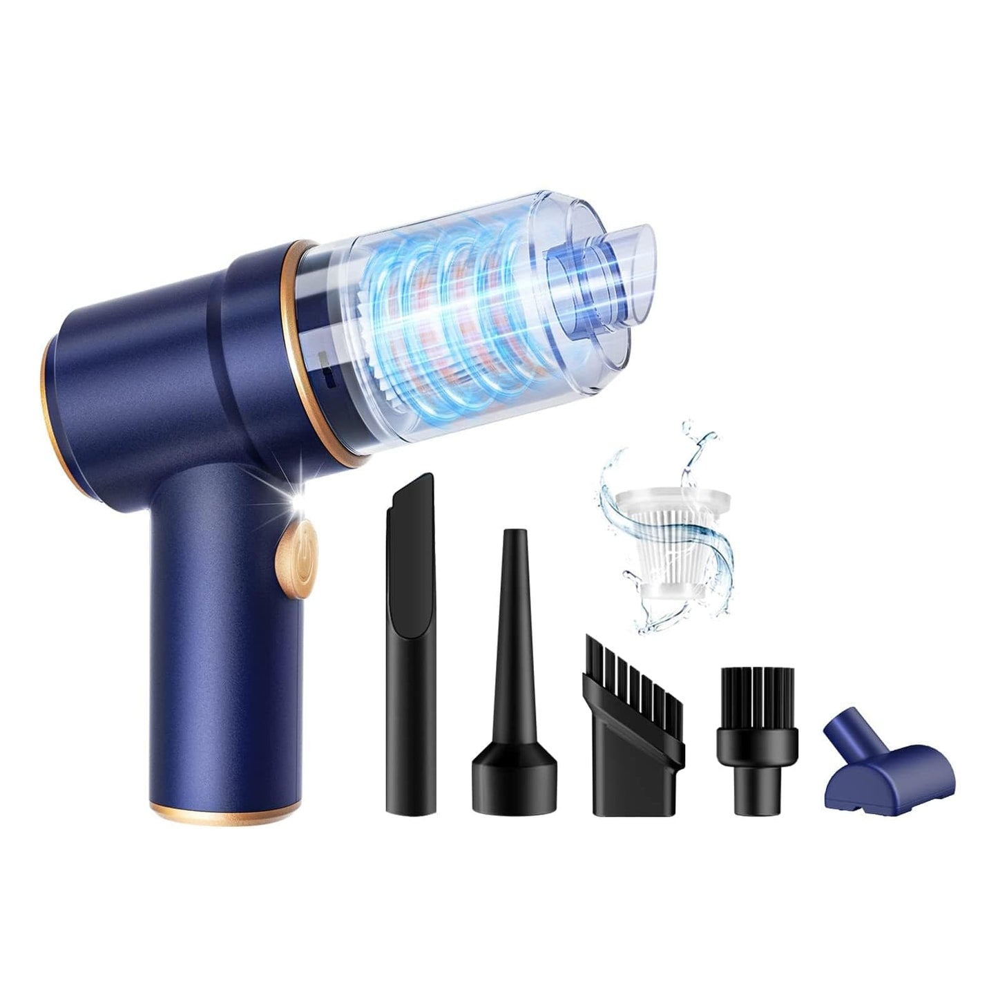 Mini Handstaubsauger kabellos – 120W mit 5 Aufsätzen - Anania's Shop