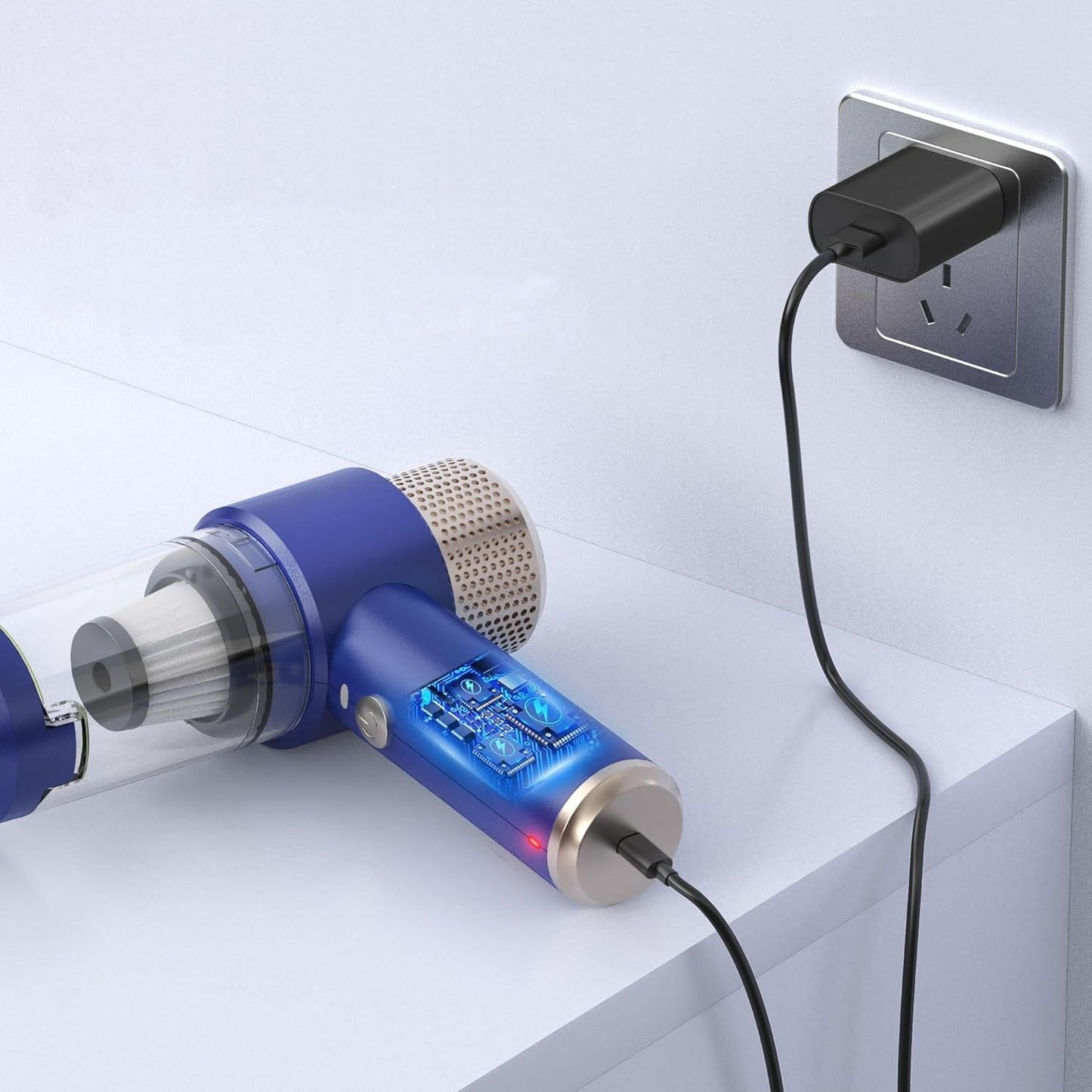 Mini Handstaubsauger kabellos – 120W mit 5 Aufsätzen - Anania's Shop